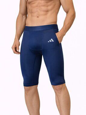 Adidas Men's Navy Techfit Aeroready Short Tight - Size XS - NWT